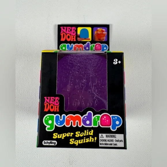 Nee Doh Gum Drop Squishy - Purple Needoh Gumdrop Viral TikTok Stress Relief Toy - Picture 1 of 3